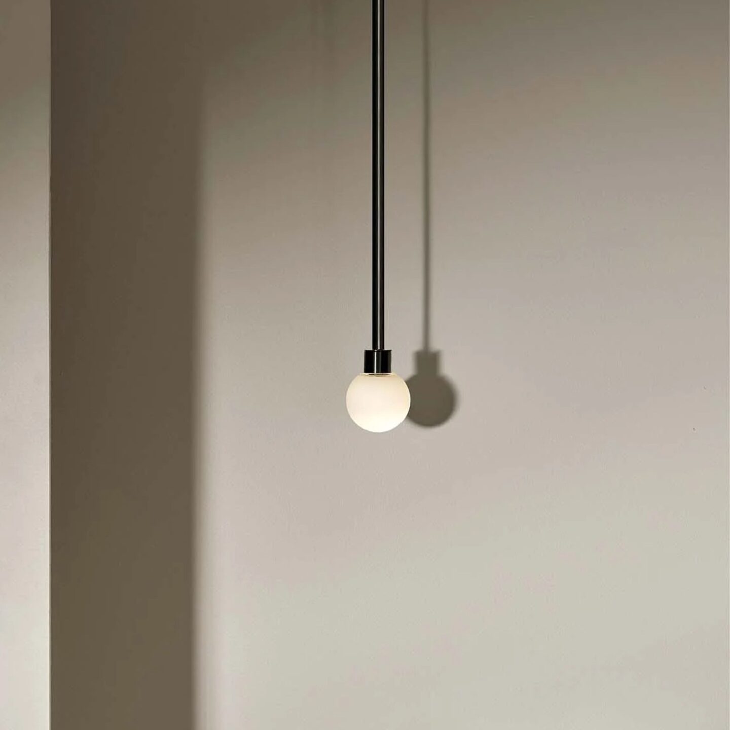 Orb Pendant Mini Brushed Black Solid Rod